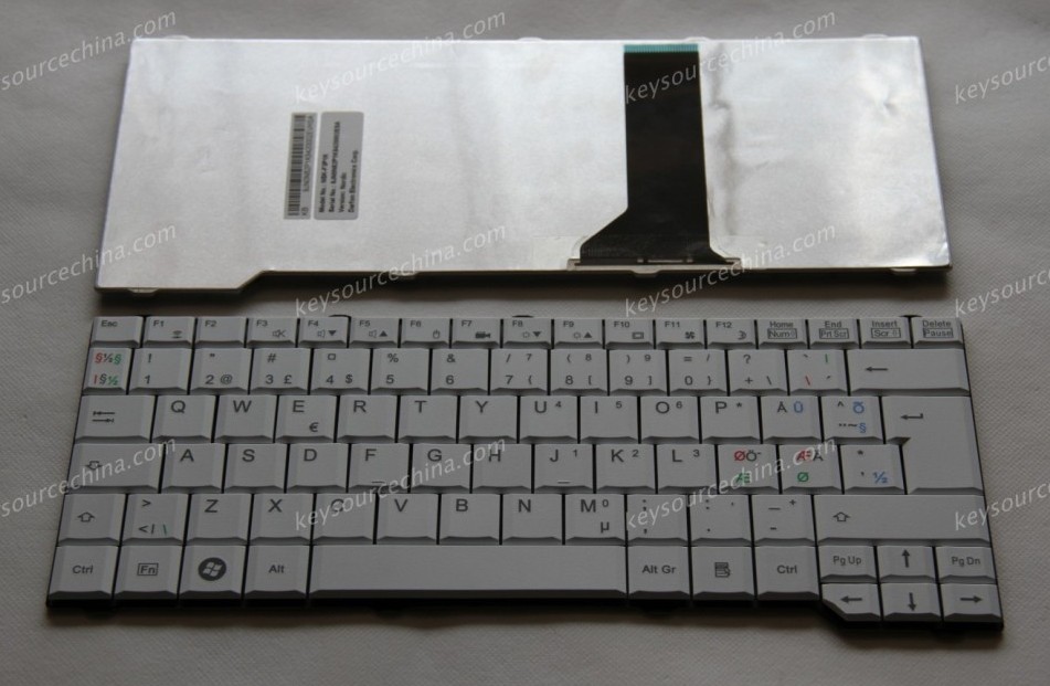Fujitsu pa3515 Nordic laptop keyboard