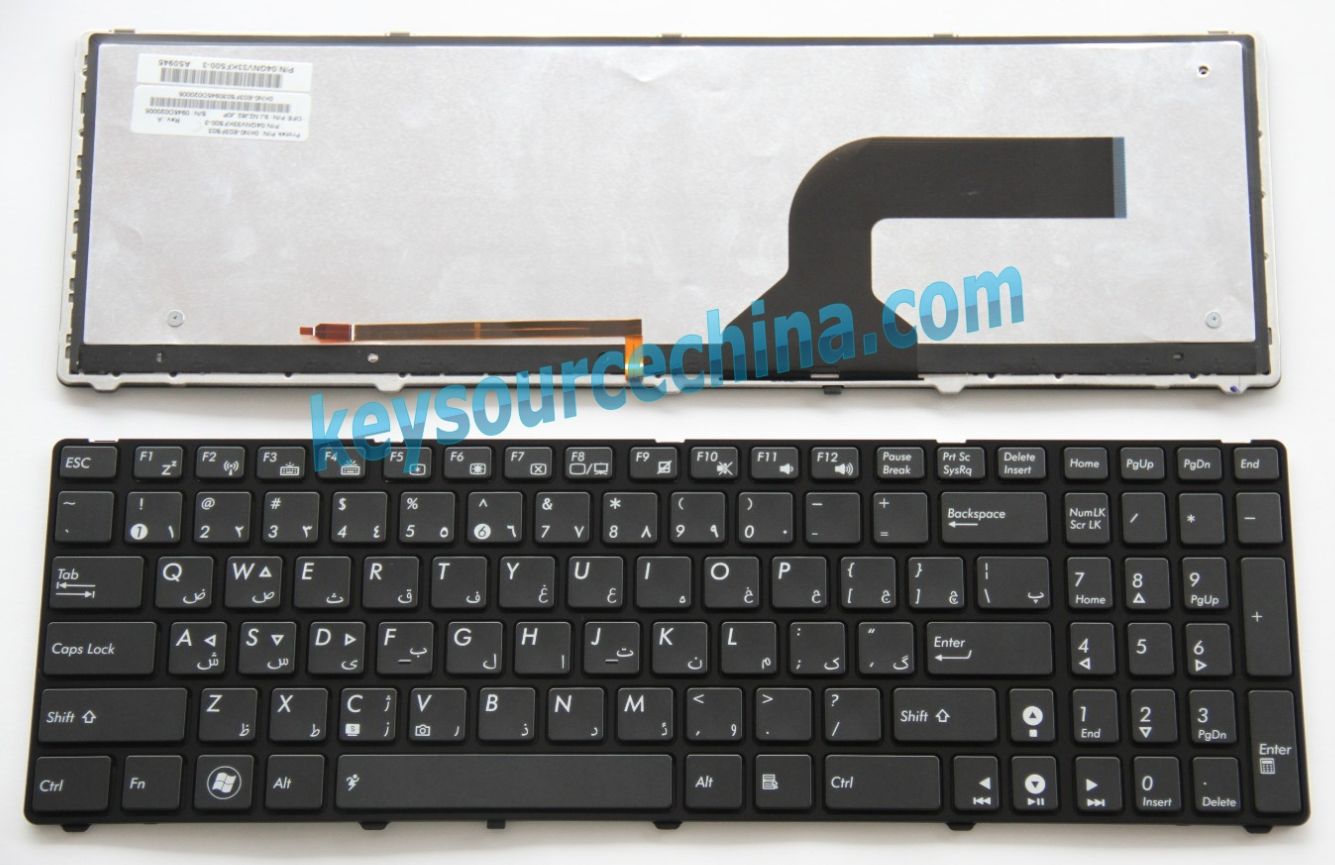 04GNV33KFS00-3 ASUS G51 G53 G60 G72 G73 VX7 U50VG Keyboard Farsi (FS) Persian صفحه کلید لپ تاپ فارسی
