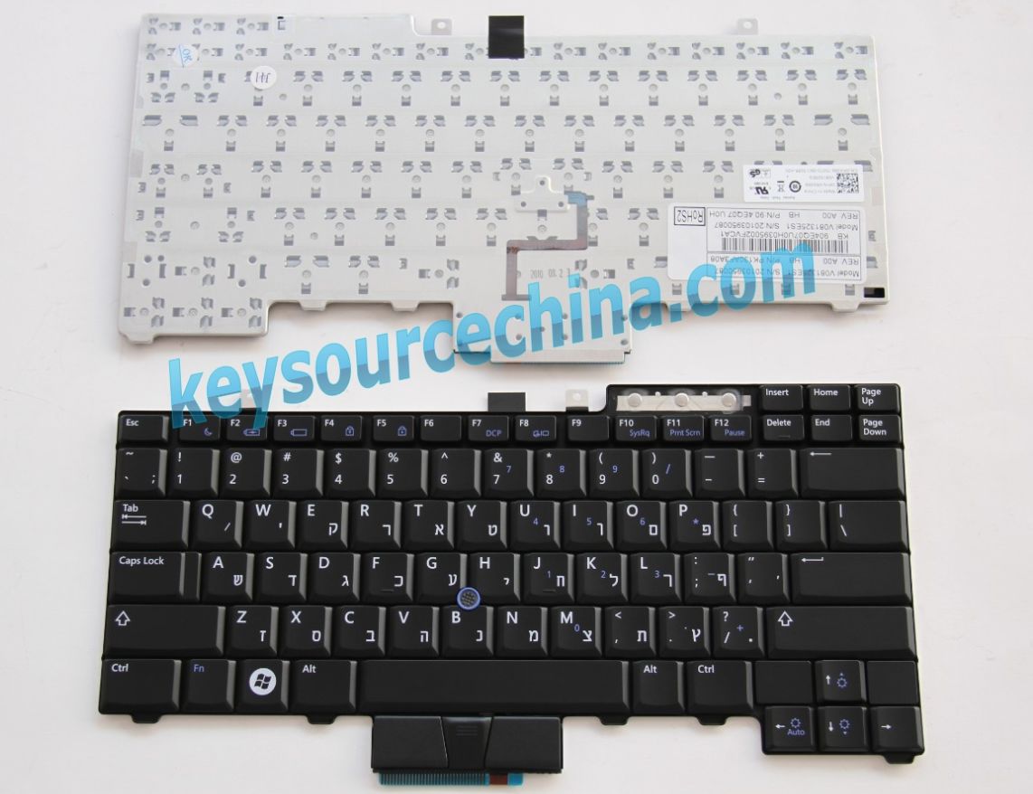 V081325ES1 HB Original Hebrew Keyboard for Dell Latitude E5400 E5410 E5500 E5510 E6400 E6410 E6500 E6510,Precision M2400 M4400 M4500 0RX099