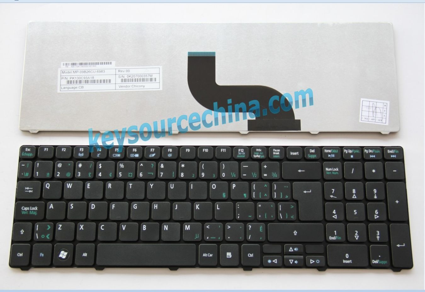 MP-09B26CU-6983 Original Acer Aspire 5736 5738 5739 5741 5742 7551 7552 7741, eMachines E442 E443 E640 E730 E732 G640 G729 G730 Clavier Canadian(CA) Keyboard