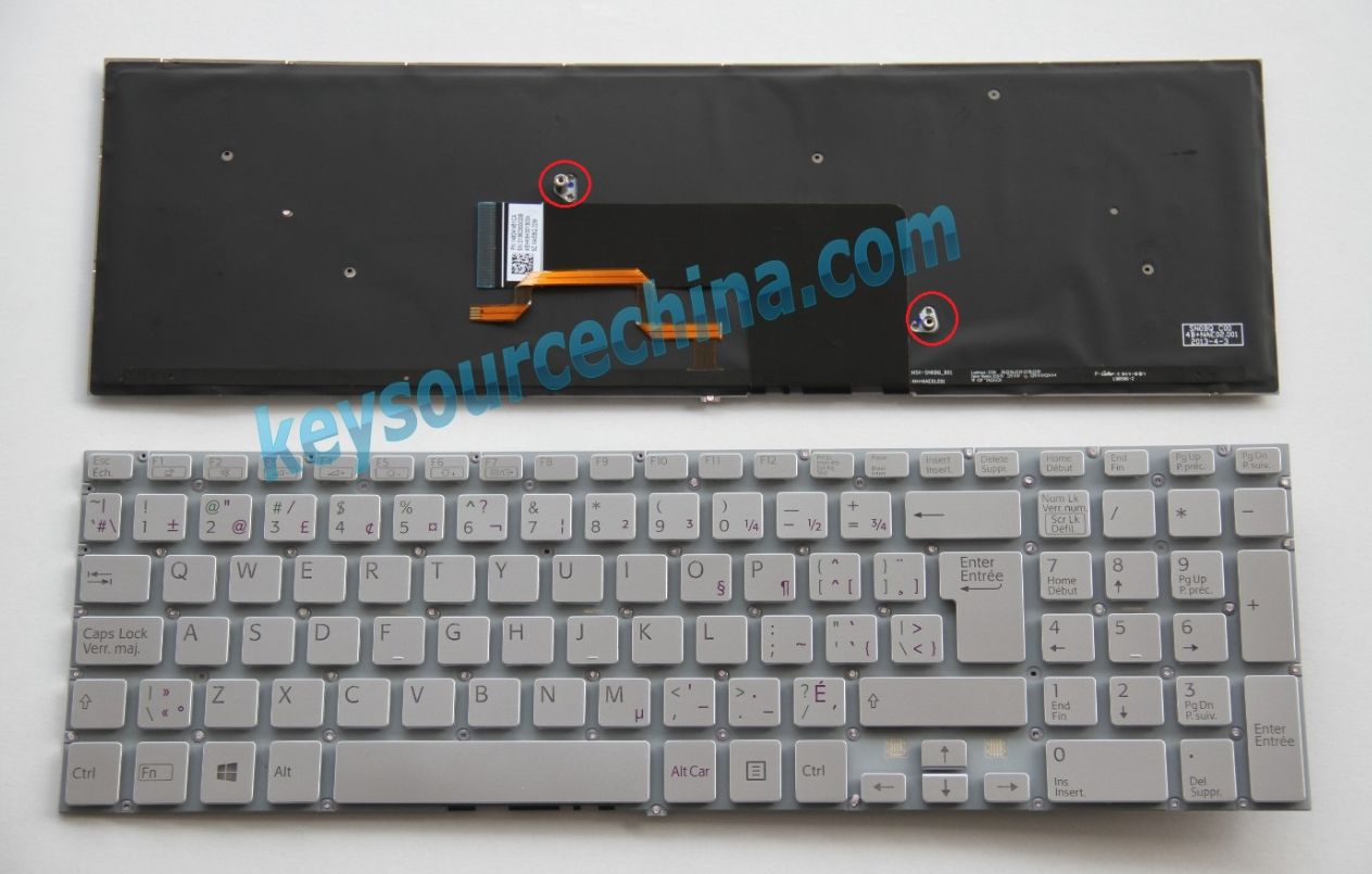 9Z.NAEBQ.22M Original Sony Vaio Fit 15E SVF1521A2E SVF1521S2E SVF1521F2E SVF1532C5E SVF1541M1E Clavier Canadian(CA) Keyboard