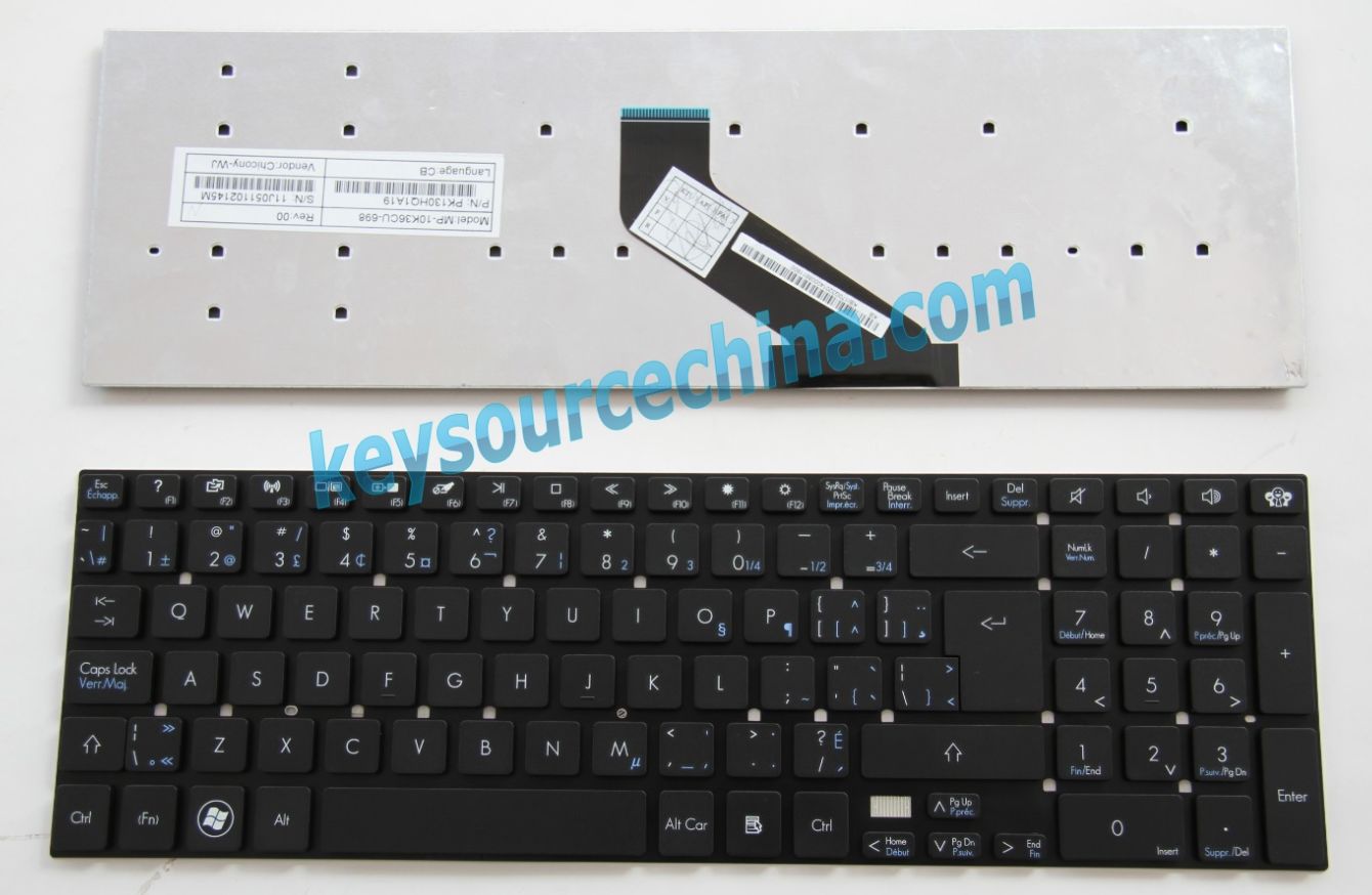MP-10K36CU-698 Original Gateway NV52L NV55S NV56R NV57H NV75S NV76R24u NV76R43u NV76R45u NV77H NV77H05u Clavier Canadian(CA) Keyboard