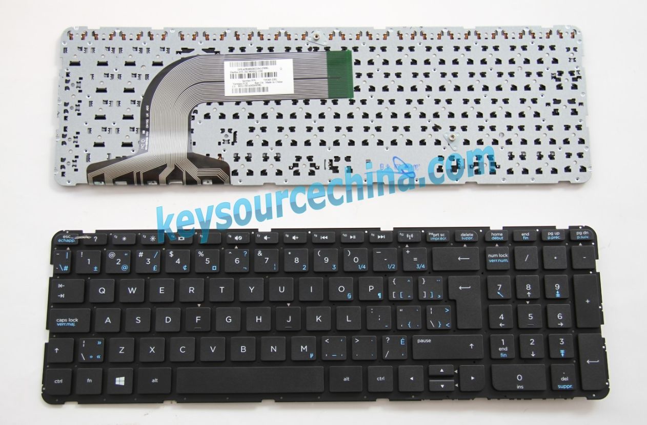 9Z.N9HSQ.12M Original 725365-DB1, HP Pavilion 17-e000 series 17-e011NR 17-e062sd 17-e100 17-e110 17-e160us Clavier Canadian(CA) Keyboard