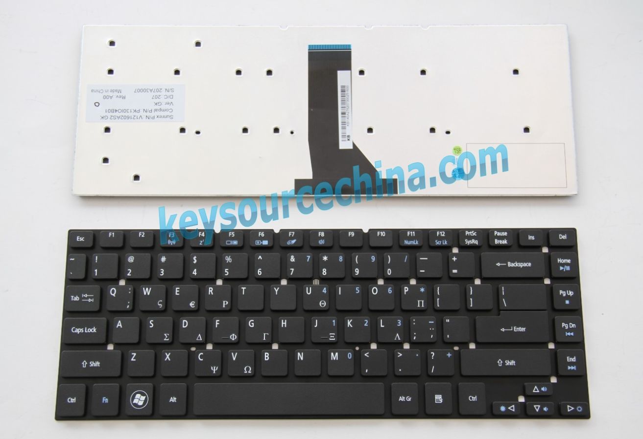 Acer Aspire 3830 4830 4755 E5-411 E5-471G ES1-511 E1-432 E1-470 E1-470P Ελληνικό πληκτρολόγιο Greek/GR Keyboard black