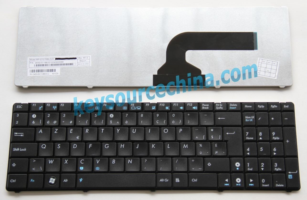 04GNQX1KBE00-2 Belgisch Laptop Toetsenbord,0KN0-511BE02 Belgisch Laptop Toetsenbord,MP-07G76B0-528 Belgisch Laptop Toetsenbord,Asus N51 Belgisch Laptop Toetsenbord