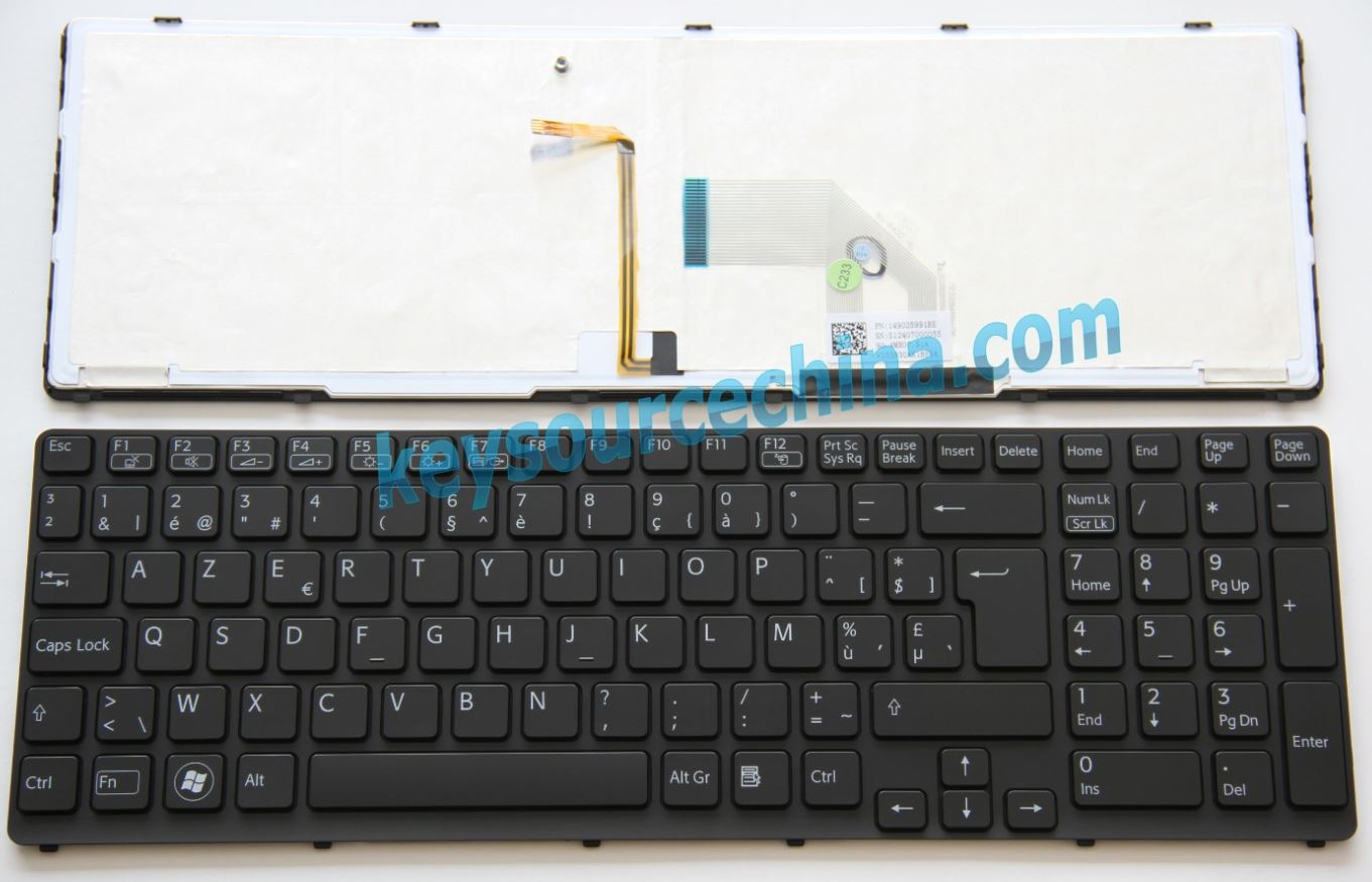 149025991BE Belgisch Laptop Toetsenbord,90.4MR07.S1A Belgisch Laptop Toetsenbord,Sony Vaio SVE17 Series Belgisch Laptop Toetsenbord
