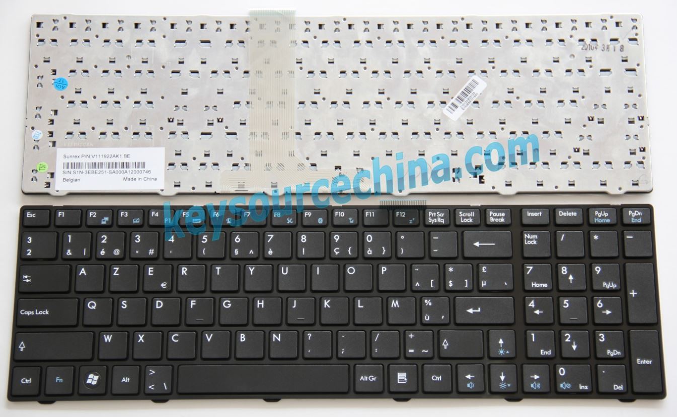 MSI CR620 GE700 FX603 P600 GX680 AZERTY Toetsenbord Clavier pc portable Belgian(BE)-BE Clavier Toetsenbord AZERTY-Nordic laptop keyboards