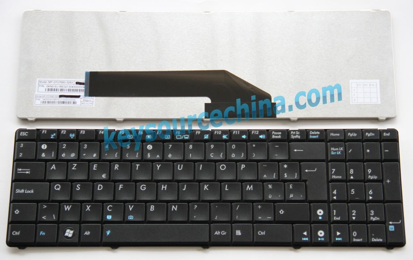 MP-07G76B0-5283 Belgisch Laptop Toetsenbord,0KN0-EL1BE02 Belgisch Laptop Toetsenbord,04GNV91KBE00-2 Belgisch Laptop Toetsenbord,Asus K50 Belgisch Laptop Toetsenbord