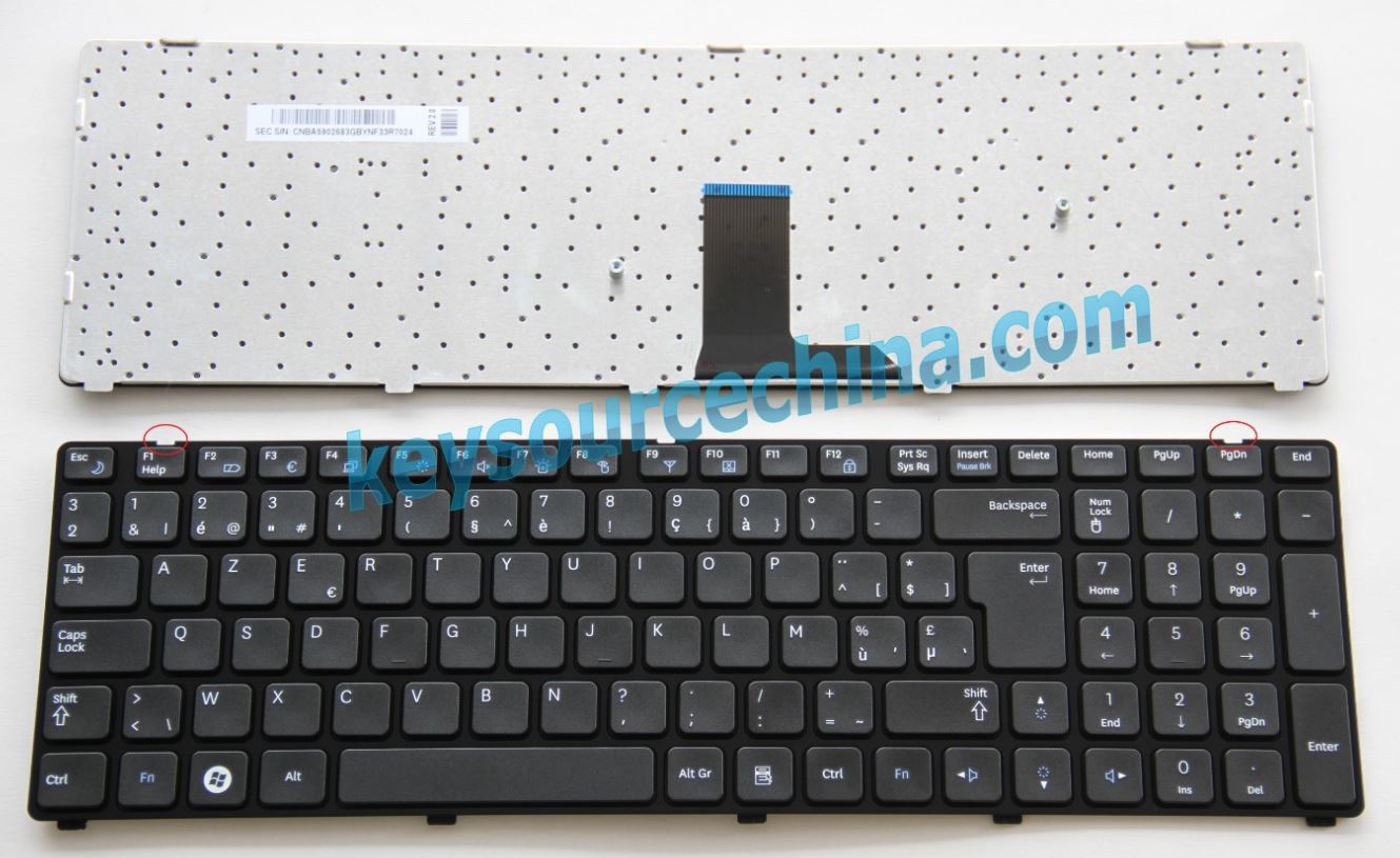Samsung R780 series AZERTY Toetsenbord Clavier pc portable Clavier AZERTY-Nordic laptop