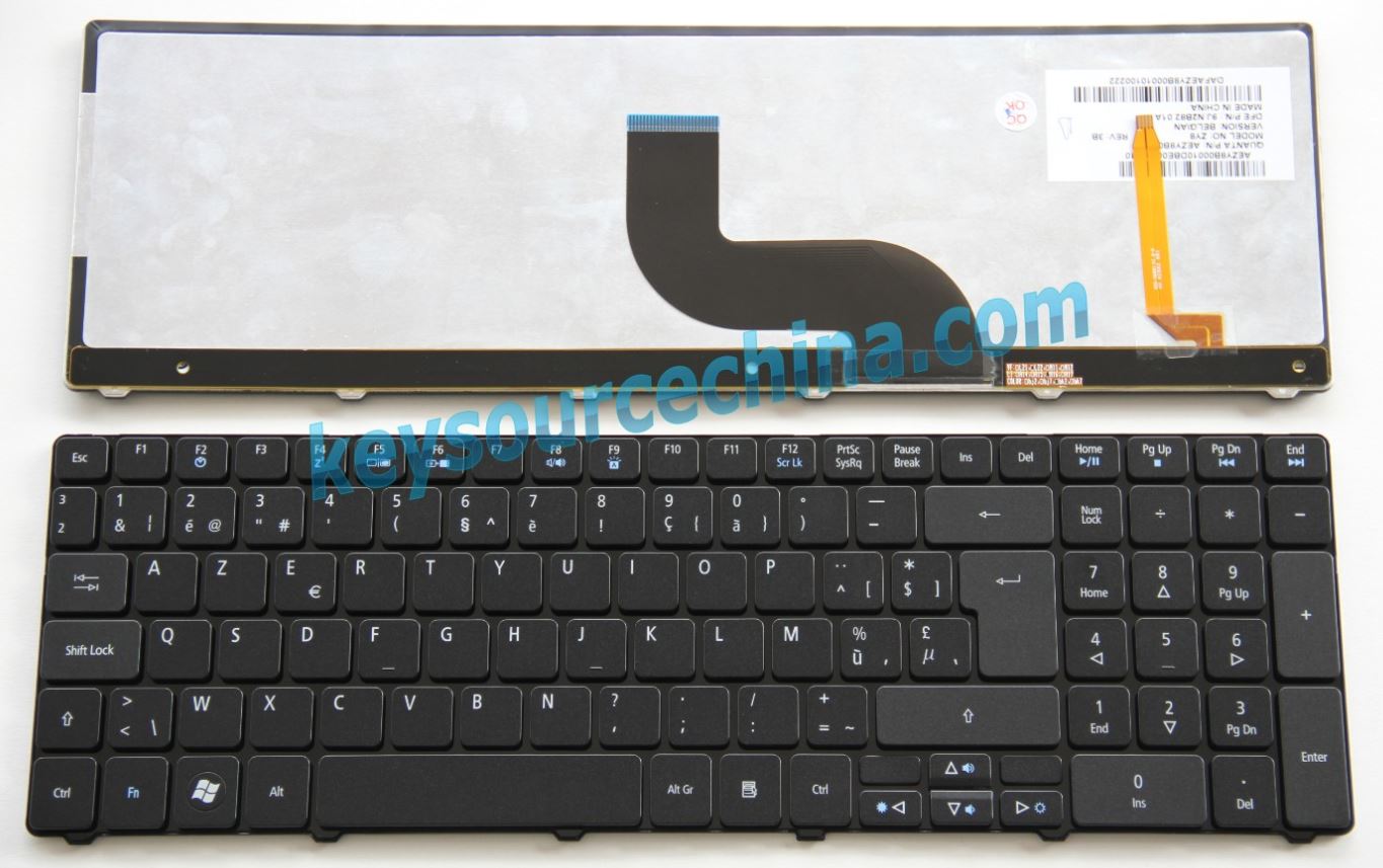 AEZY8B00010 Belgisch Laptop Toetsenbord,9J.N2B82.01A Belgisch Laptop Toetsenbord,Acer Aspire 8935 Belgisch Laptop Toetsenbord