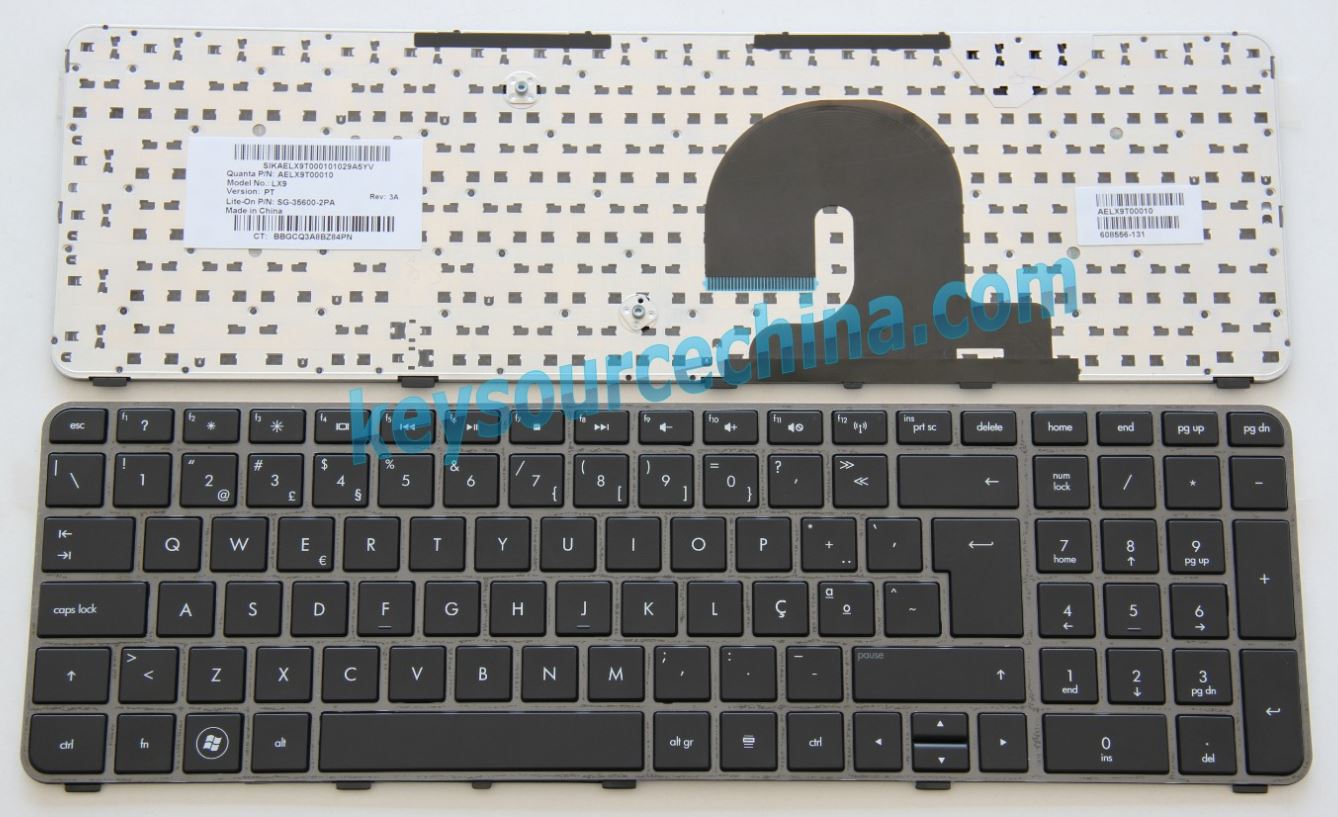 608556-131 Teclado para portátil HP Pavilion DV7-4000 DV7-4100 DV7-2000 Series Português PT/PO Keyboard