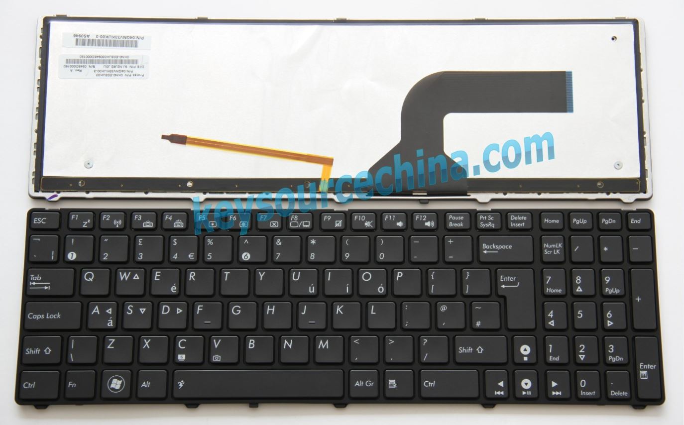 ASUS G51 G53 G60 G72 G73 VX7 U50VG Backlit Gaming Laptop Keyboard UK Complete NEW