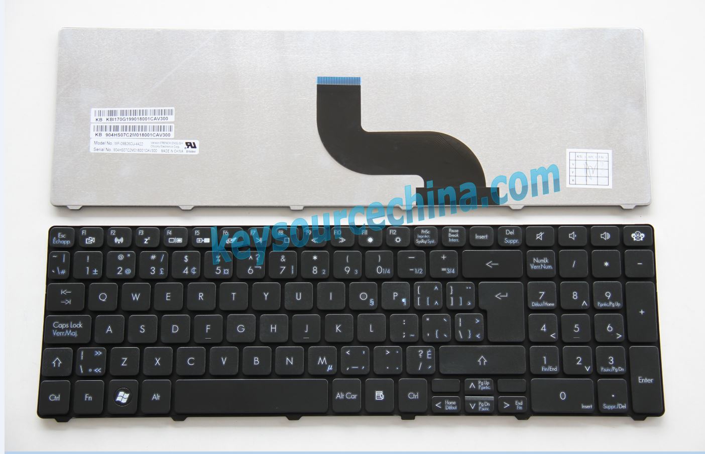 Gateway NV50A NV53A NV55C NV73A NV79C NV51B ID58 NEW90 ZR7 ZQ2 Black Laptop Keyboard Clavier Canadian(CA)