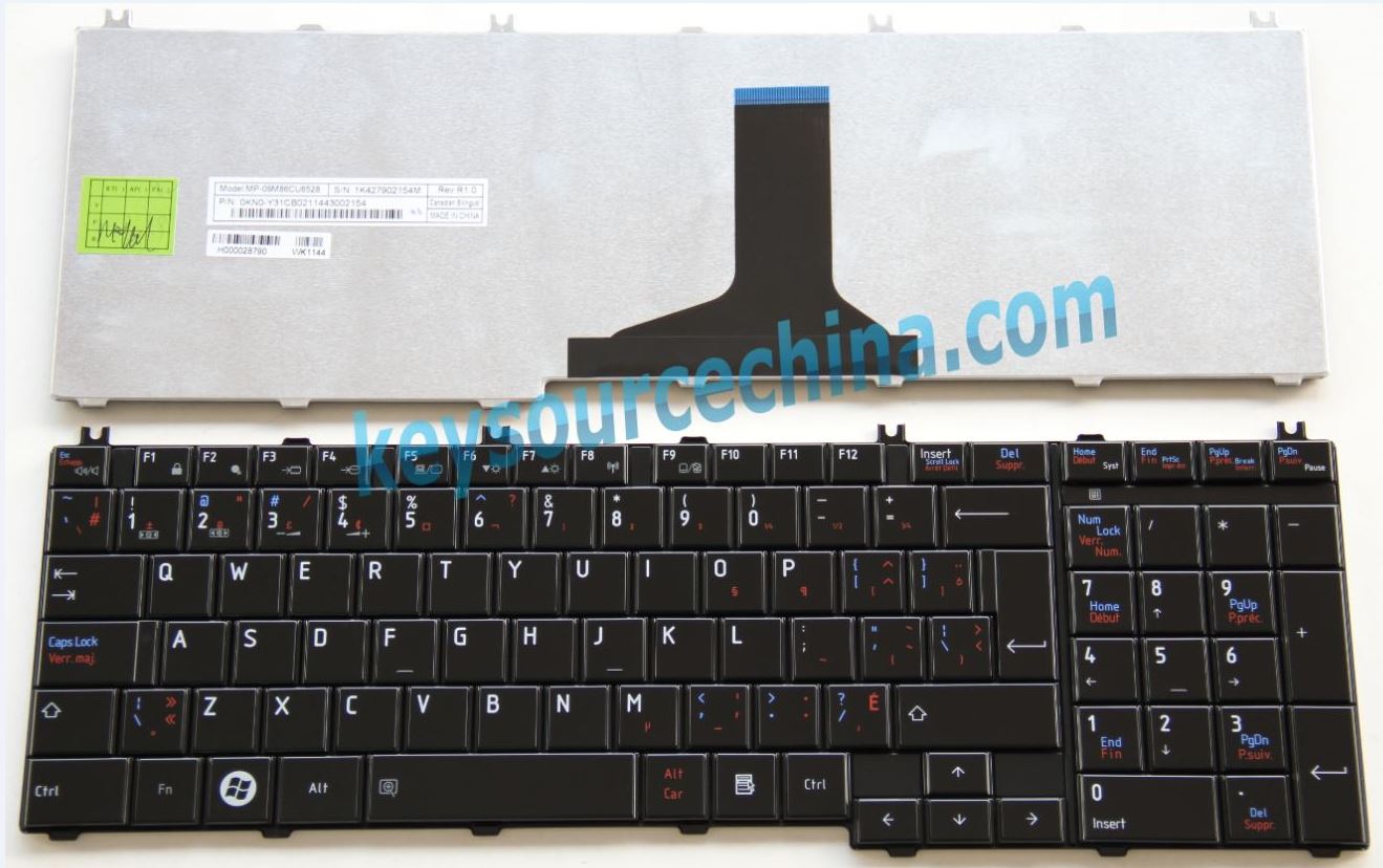 0KN0-Y31CB02, TOSHIBA C650 C655 L650 L655 L670 L675 L660 C660 L750 L775 Laptop Keyboard Clavier Canadian(CA)