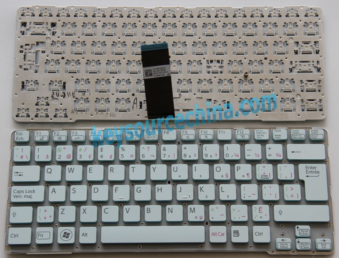 149010441CA, SONY SVE14A SVE14A1 SVE14A2 Silver Laptop Keyboard Clavier Canadian(CA)