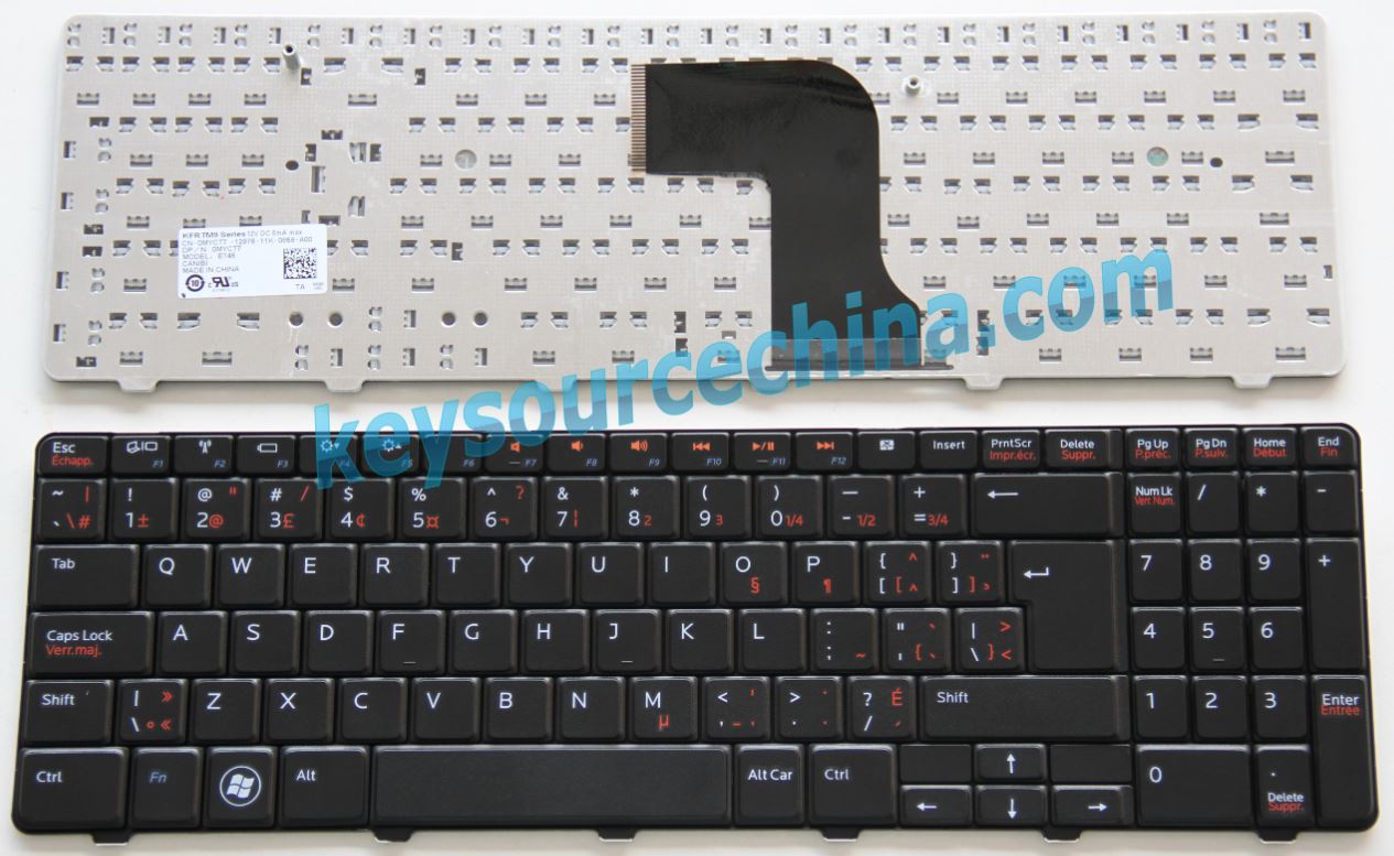 Dell Inspiron N5010 M5010 Black Laptop Keyboard Clavier Canadian(CA)