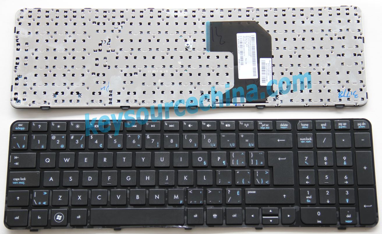 674286-DB1, HP Pavilion G7-2000 Series G7-2100 G7-2200 G7-2300 White Laptop Keyboard Clavier Canadian(CA)