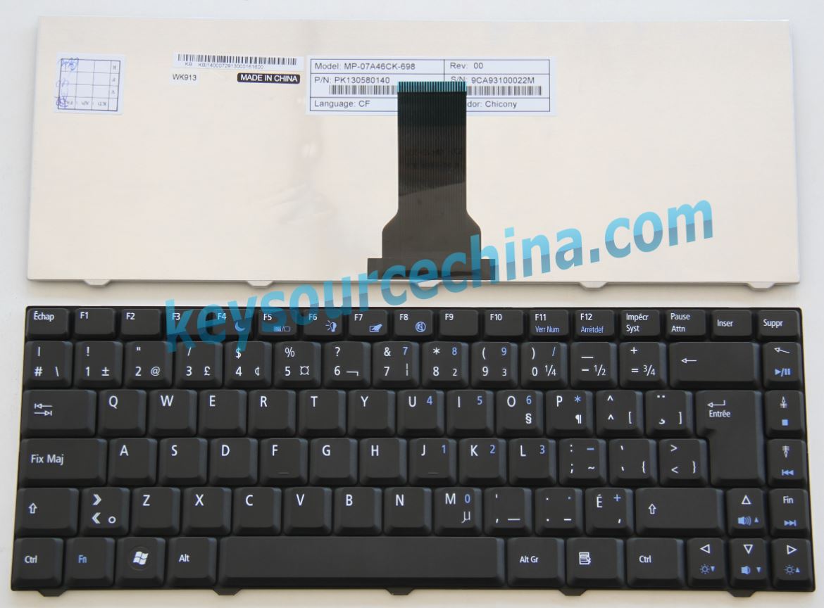 PK130580140 ACER eMachines D520 D720 E520 E720 Keyboard Clavier Canadian(CA)