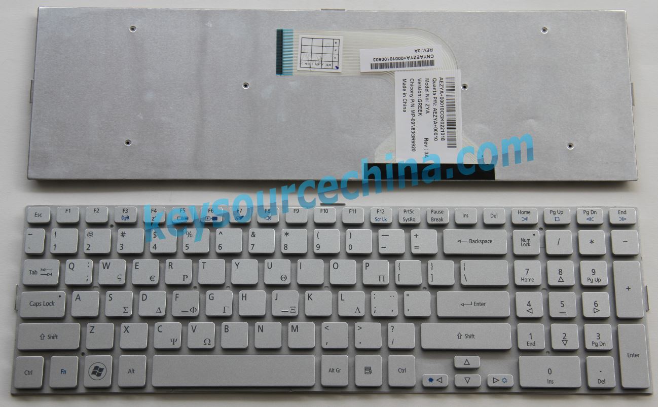 AEZYA+00010 Acer 5943 5943G 5950G 8943G 8950G Greek(GK) Keyboard πληκτρολόγιο
