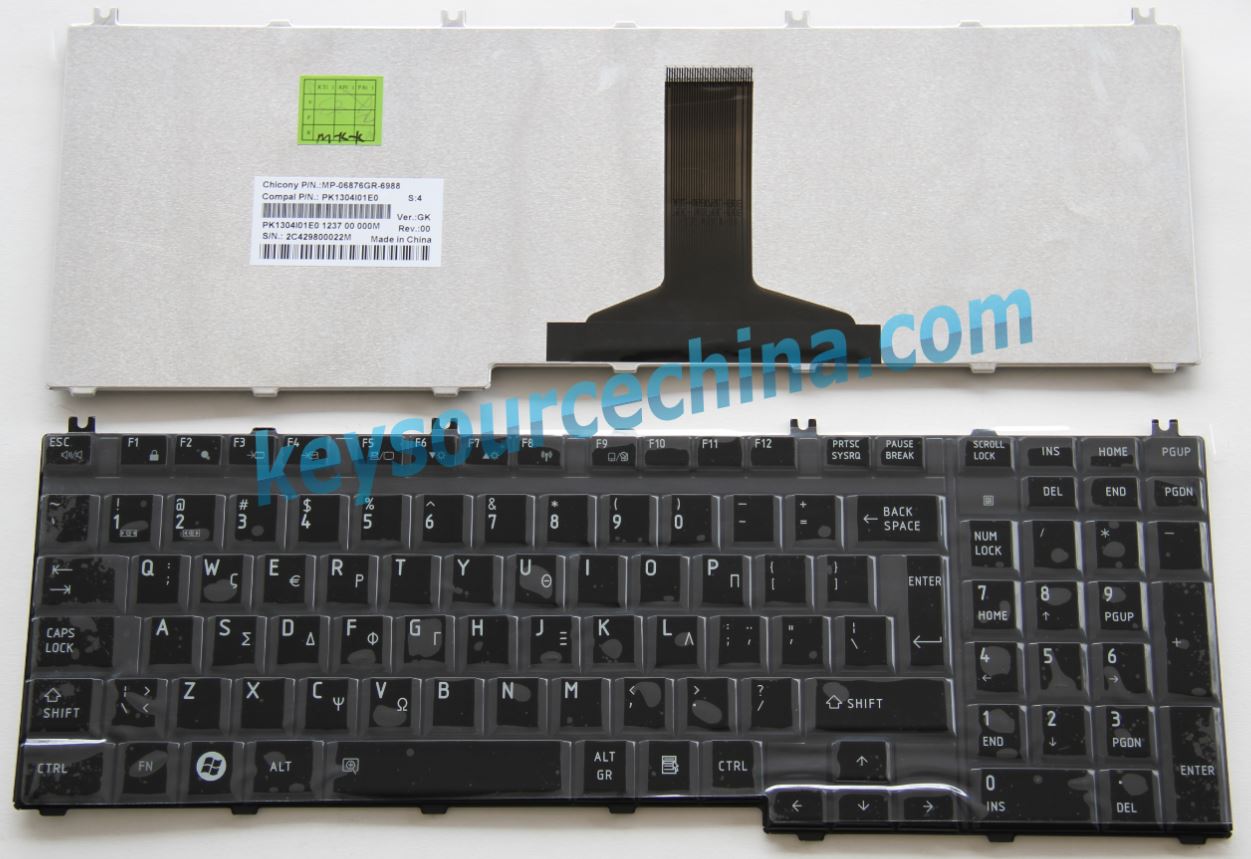 MP-06876GR-6988, PK1304I01E0 Toshiba P300 P305 L305 L350 L500 L550 L355 X300 X305 G50 Greek(GK) Keyboard πληκτρολόγιο
