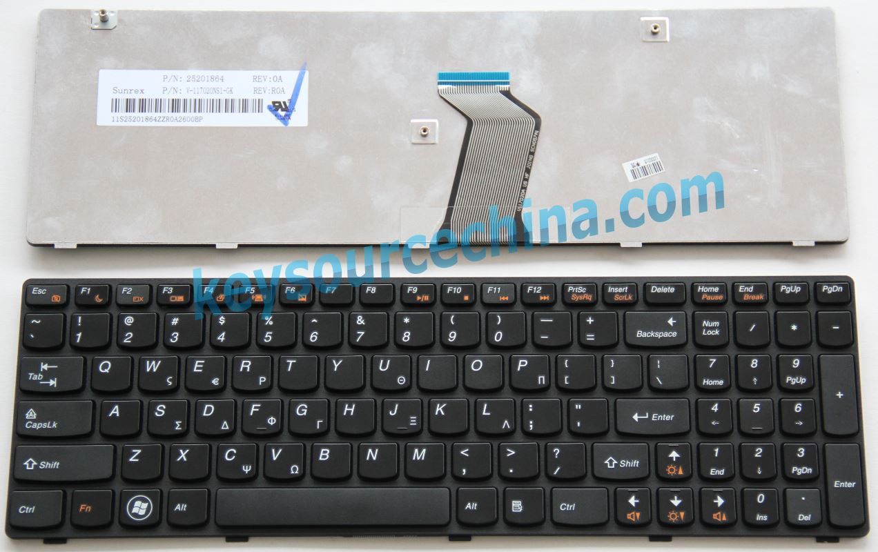 PN25201864 LENOVO IdeaPad G580 G585 V580 V585 Z580 Z585 Greek(GK) Keyboard πληκτρολόγιο