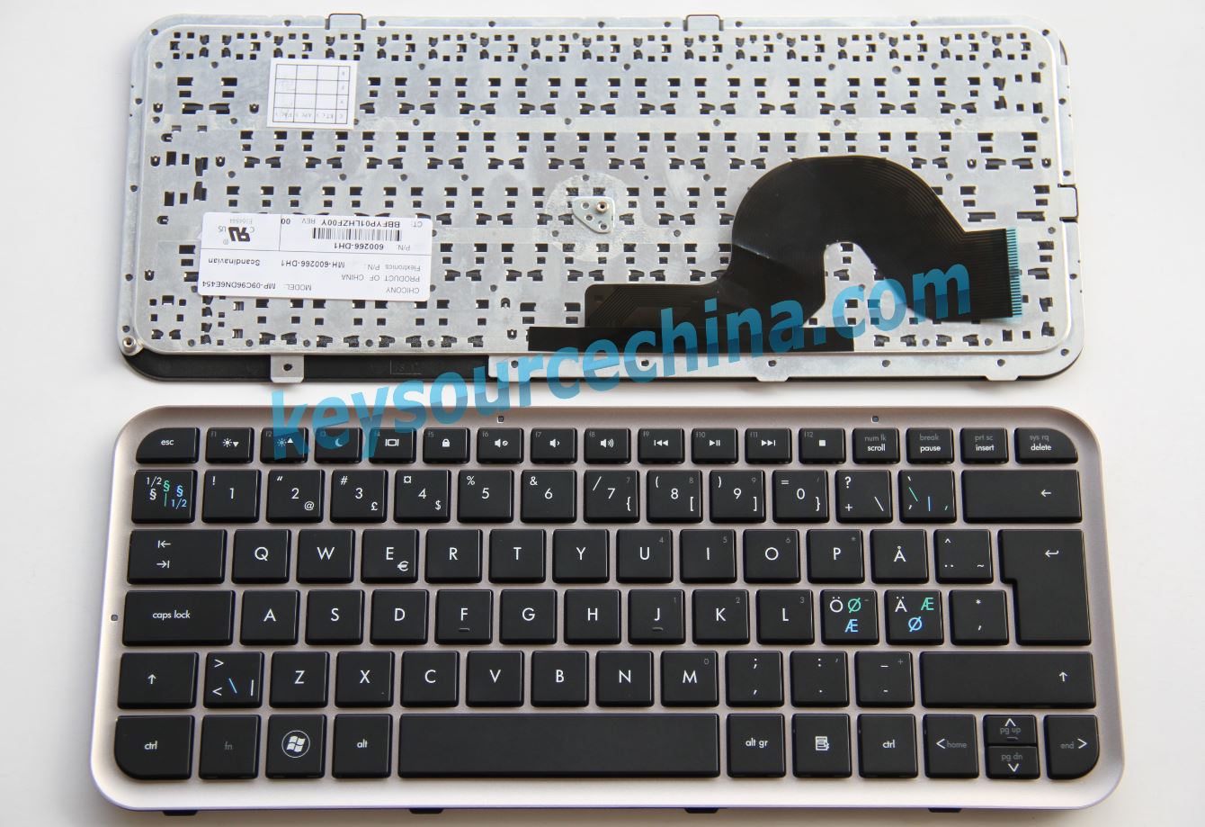 600266-DH1 581477-DH1 HP DM3-1000 series Nordic keyboard