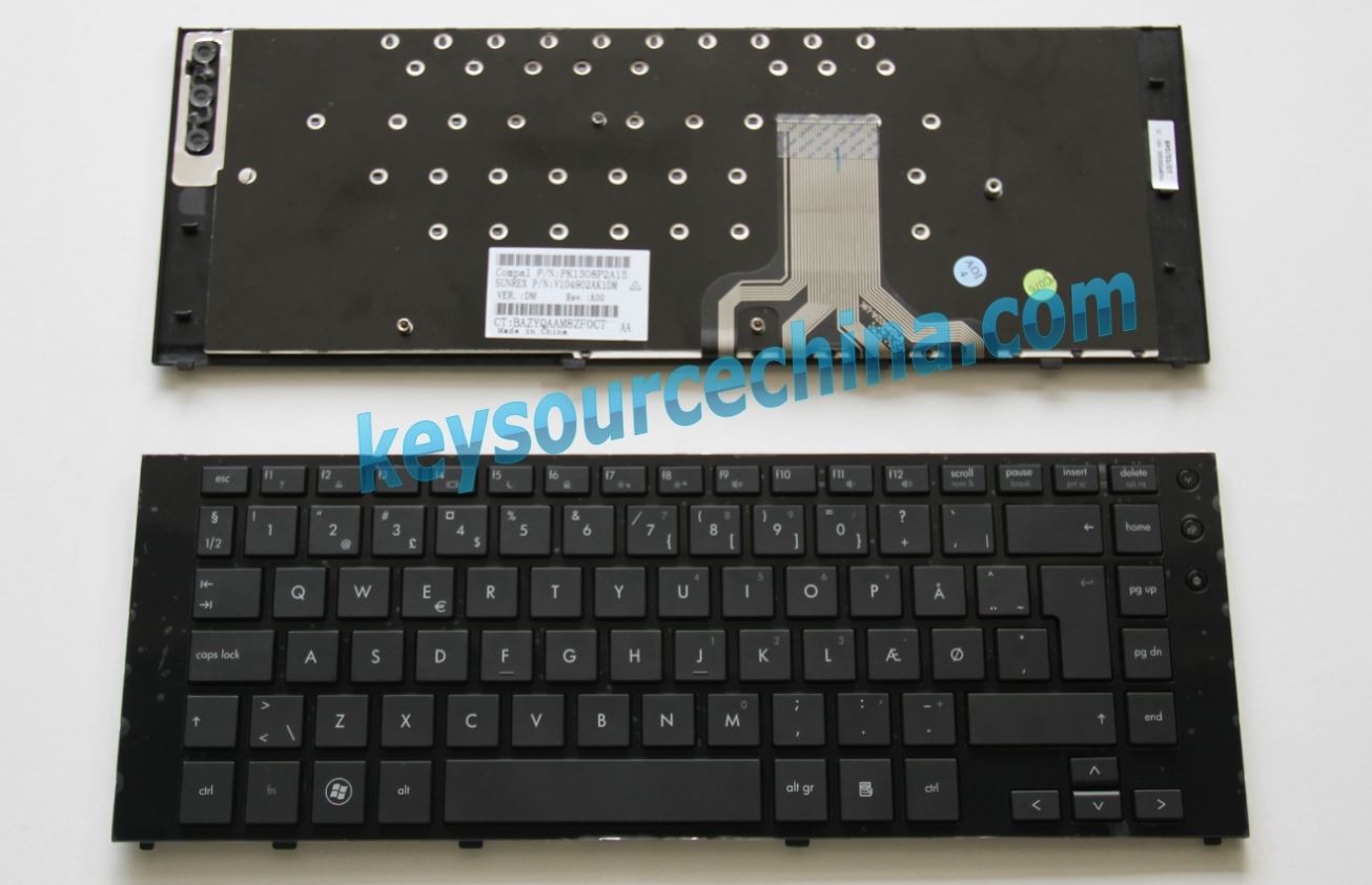V104902AK1DM Originalt HP ProBook 5310m Dansk bærbar tastatur