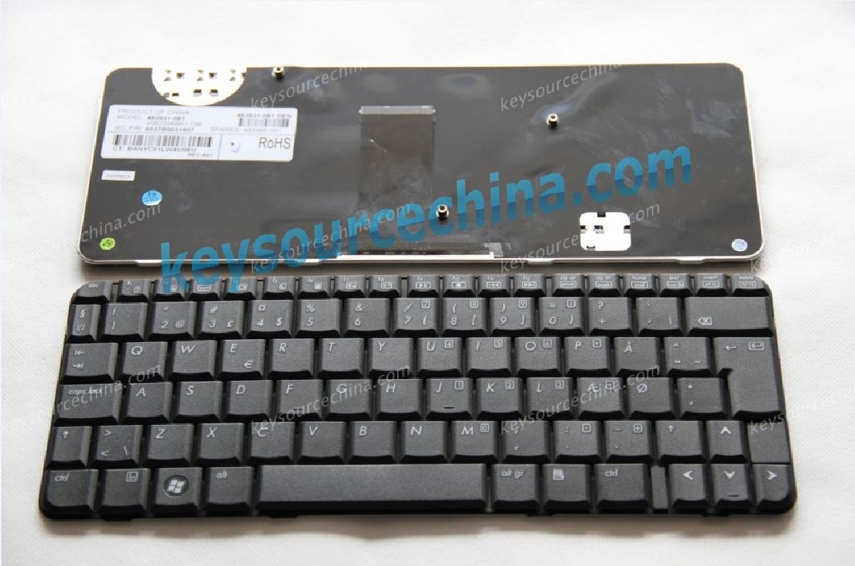 HP CQ20 Dansk bærbar tastatur 483931-081 493960-081 6037B0031607