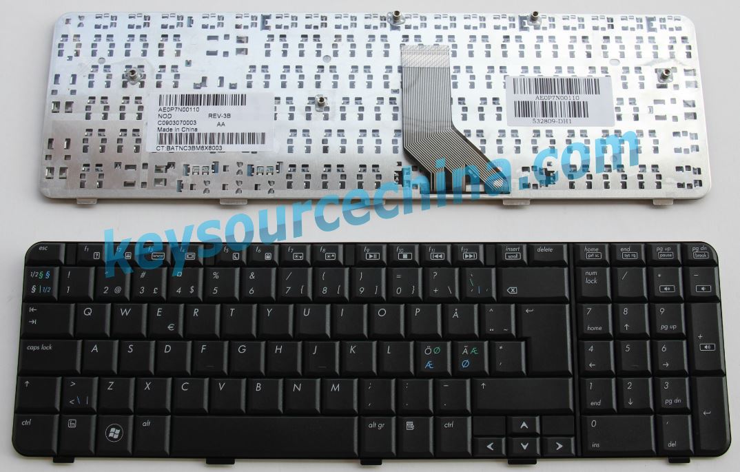 HP G71 CQ71 Nordic keyboard, Dansk tastatur, Norsk tastatur, Suomi näppäimistö, Svensk tangentbord