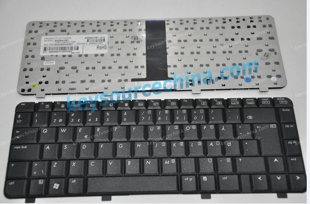 HP 6520S 6720S 540 550 Dansk bærbar pc tastatur