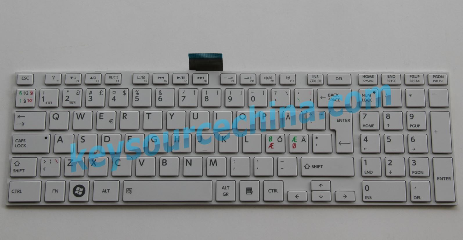 0KN0-ZW3N503 9Z.N7USU.11K Toshiba L855  L850D S850 S855 P850 Nordic keyboard white with frame