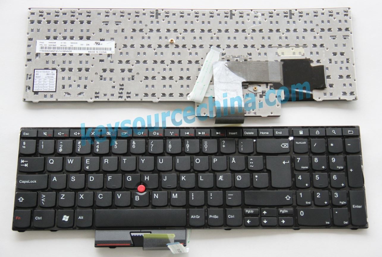 MODEL NO.GG-106DK Originalt Lenovo Thinkpad E520 E525 Dansk bærbar tastatur