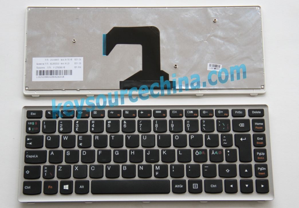 V-127920DK2-NE Original Lenovo Ideapad U410 Nordic keyboard
