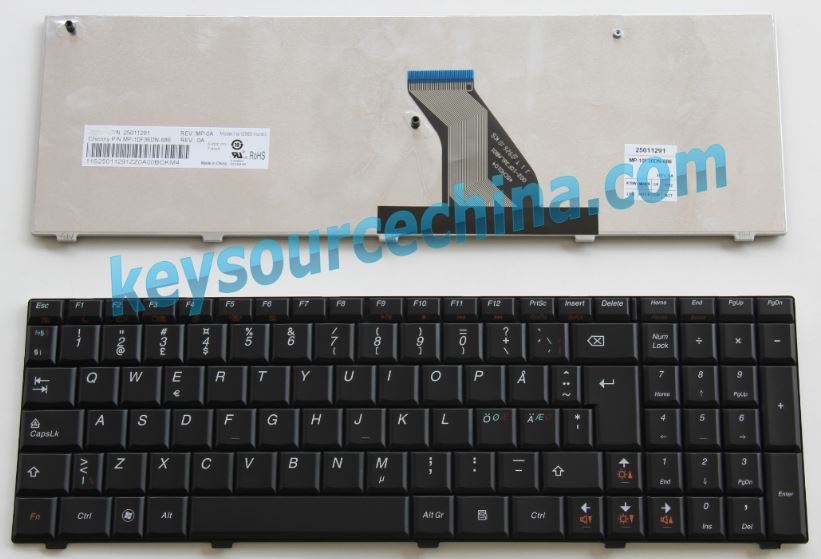 P/N:25011291 MP-10F36DN-686 Lenovo G560 Nordic keyboard