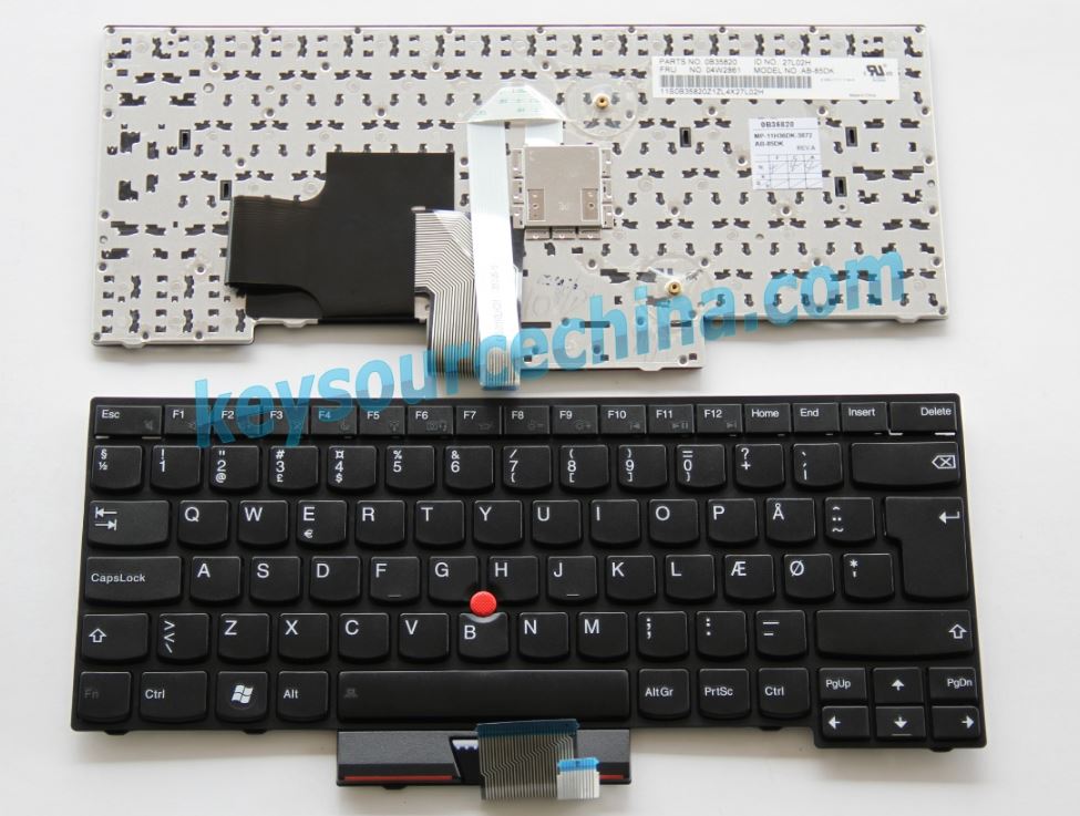MP-11H36DK-3872 Originalt Lenovo ThinkPad T430u Dansk bærbar tastatur