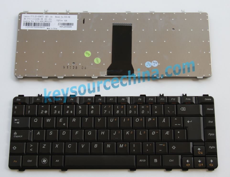 Lenovo Y450 Y460 B460 V460 Y550 Y560 Norsk bærbar tastatur