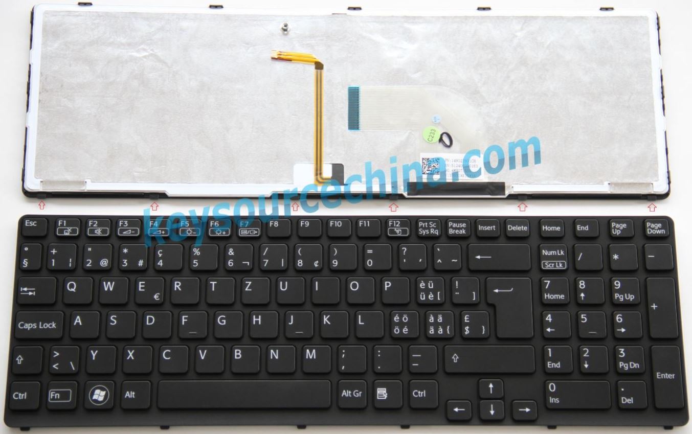 149025931CH SONY SVE17 Series SV-E17 SVE1711 QWERTZ-Tastatur Laptop Schweiz (CH) Keyboard