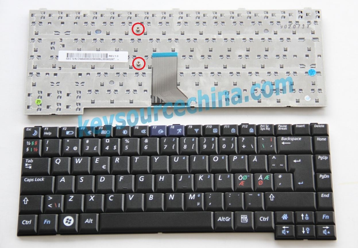 CNBA5902296WBIL Original Nordic Keyboard Samsung SA11 E152 R503 R505 R508 R509 R510 R560 P510 R60 R70