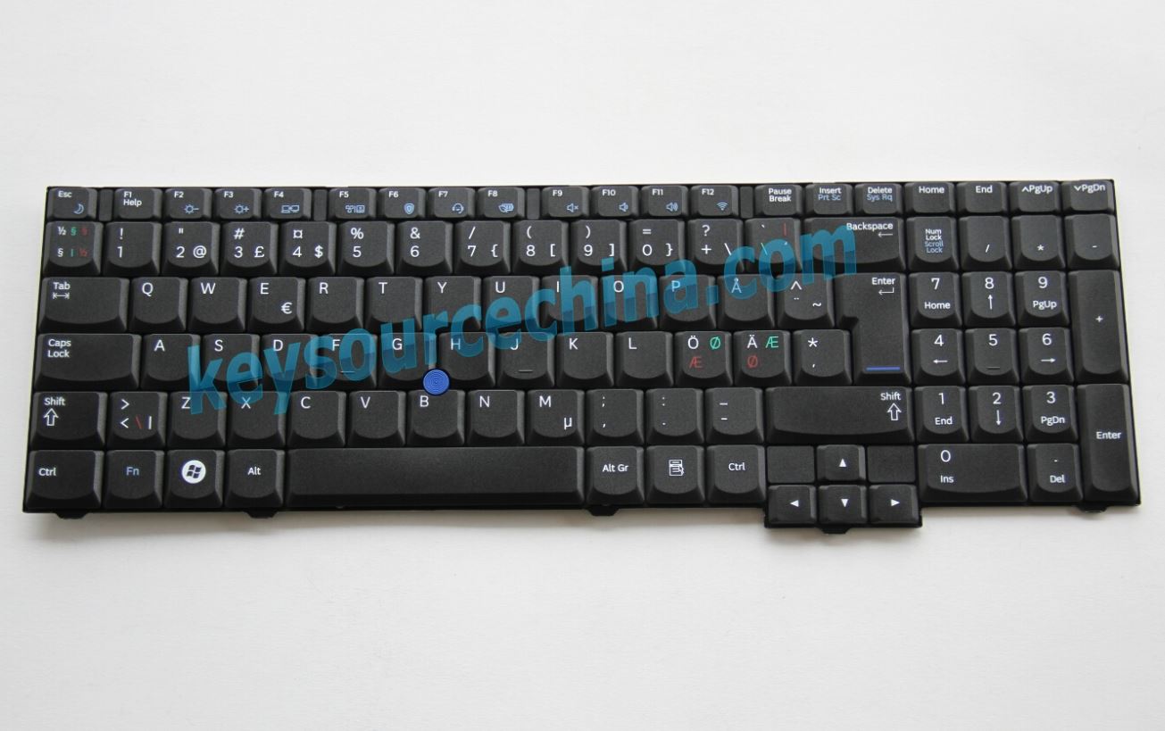 Samsung 200B5B 400B5B NP400B5B NP400B5C NP600B5B NP600B5C Nordic Keyboard Tangentbord FIN DK NO