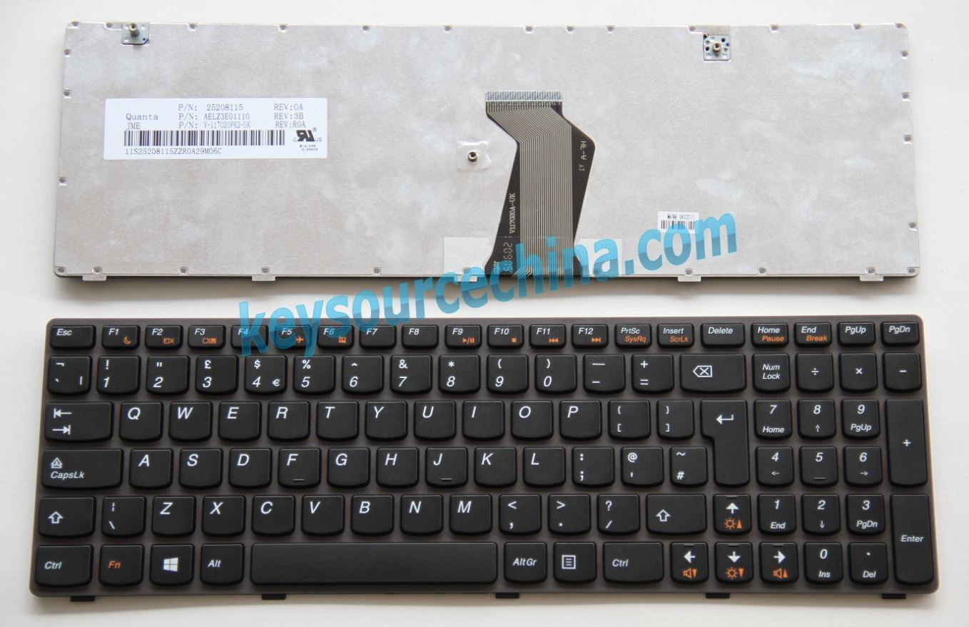 V-117020PK2-UK Original Lenovo IdeaPad G580 G585 V580 V585 Z580 Z585 Laptop Keyboard UK Complete NEW