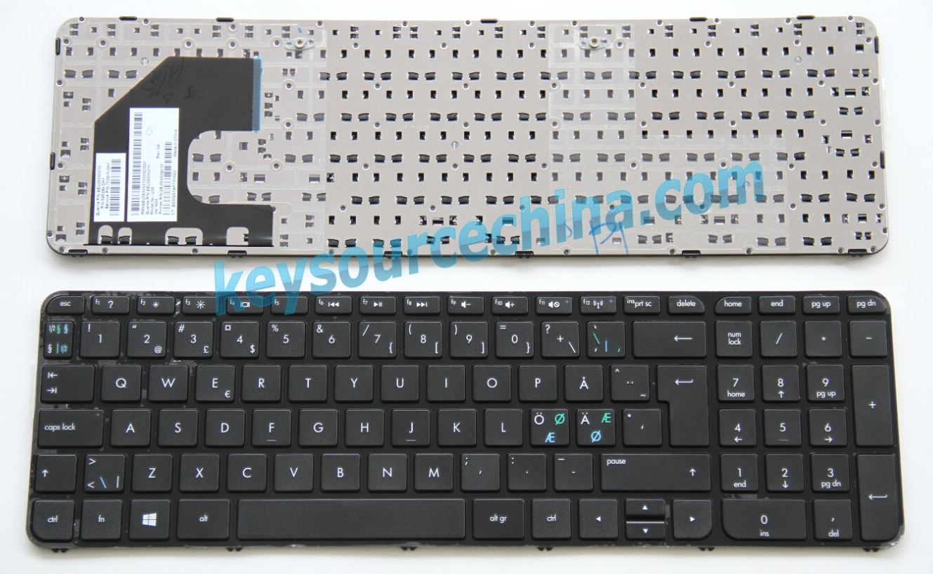 AEU36X00210 Original HP Pavilion Sleekbook TouchSmart Ultrabook 15-b000 15-B005eo 15-b110 15-b150 15-b160 15z-b000 15t-b100 Nordic Keyboard