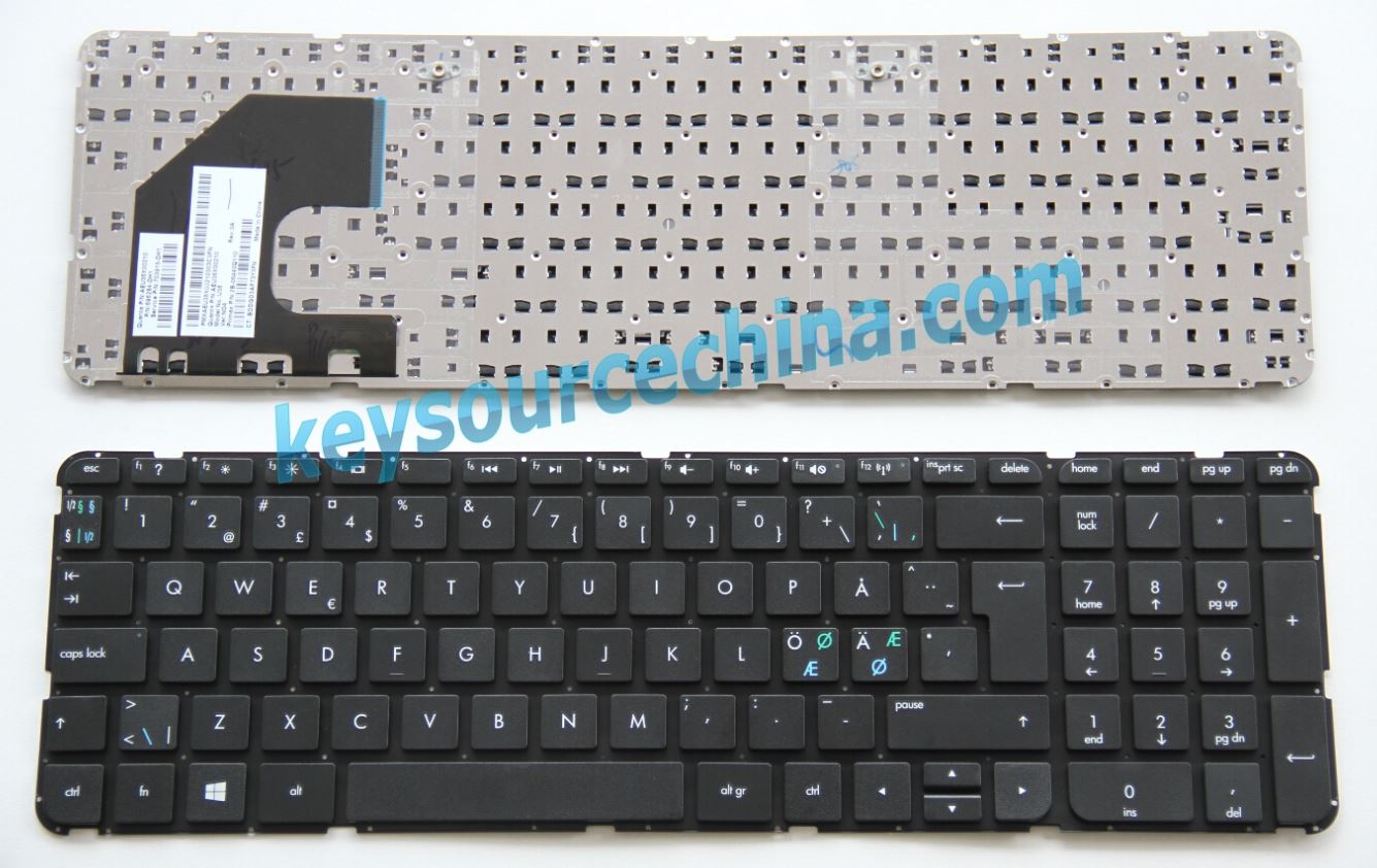 AEU36X00210 Original HP Pavilion Sleekbook TouchSmart Ultrabook 15-b000 15-B005eo 15-b110 15-b150 15-b160 15z-b000 15t-b100 Nordic Keyboard