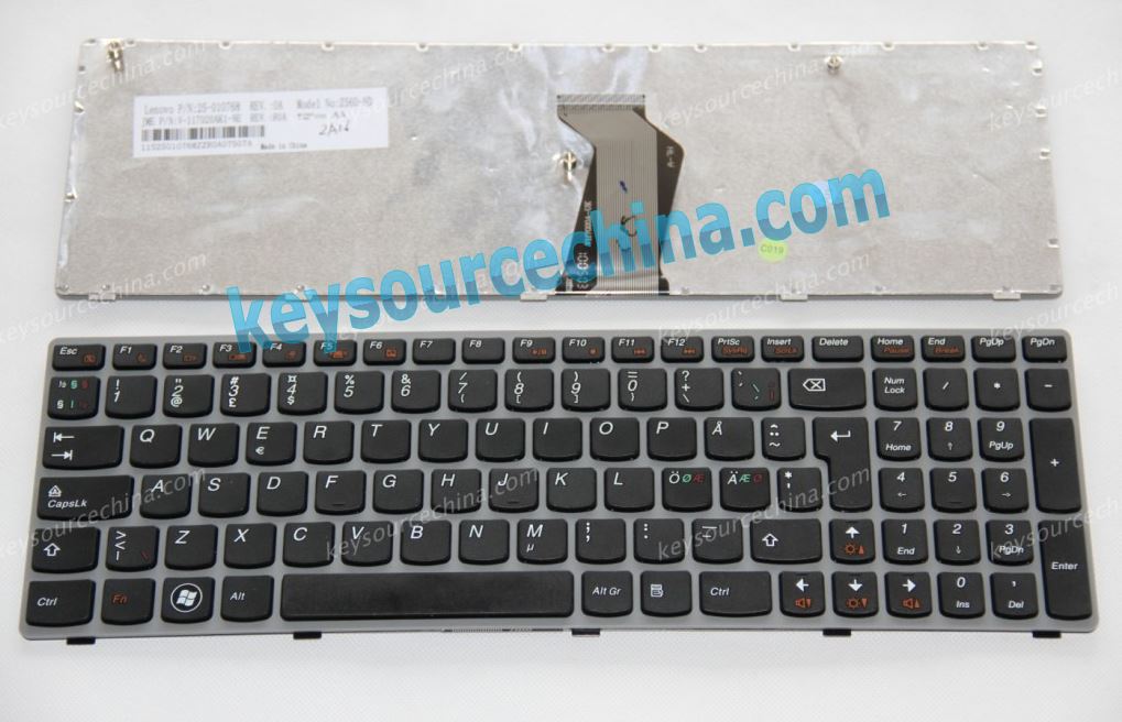 25-101768 Lenovo ideapad Z560 G570 G575 Nordic keyboard black