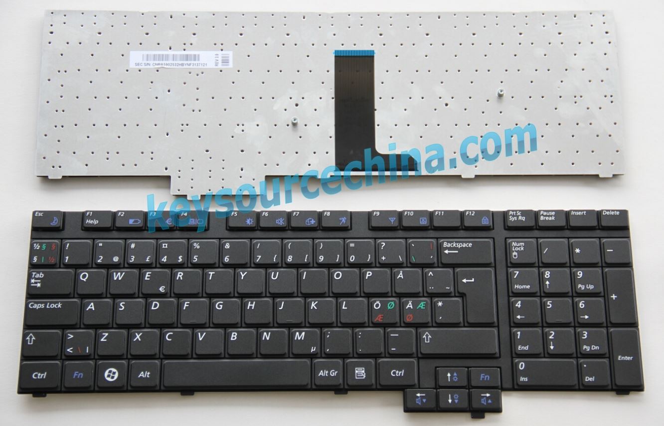 BA5902532HBYNF Original Samsung R718 R720 R728 R730 M730 E272 E372 SE31 Nordic Keyboard