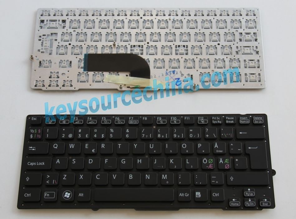 9Z.N6BBF.11F Original Sony Vaio VPC-SB VPC-SB1 VPC-SB2 VPC-SD Nordic Keyboard