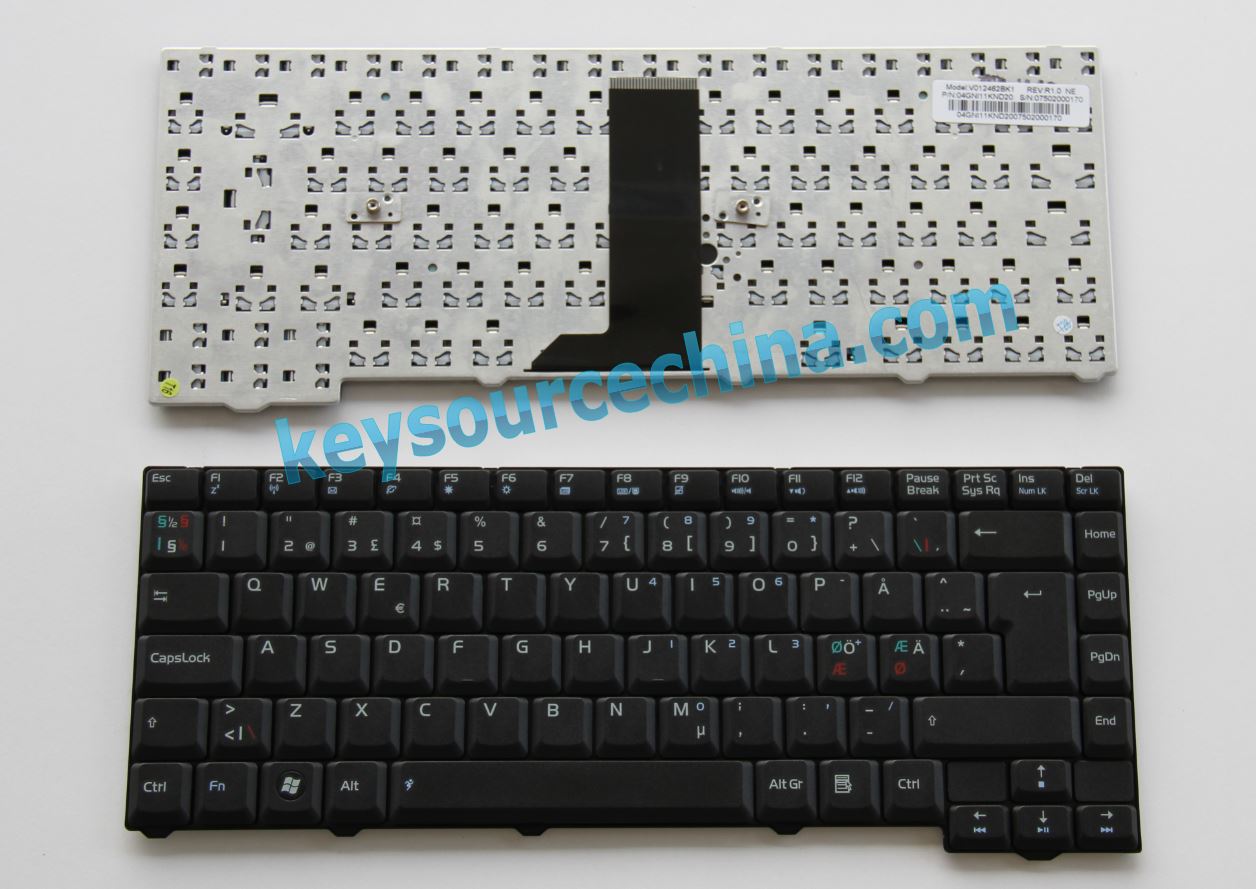 04GNI11KND20 ASUS F3 F2 Nordic keyboard
