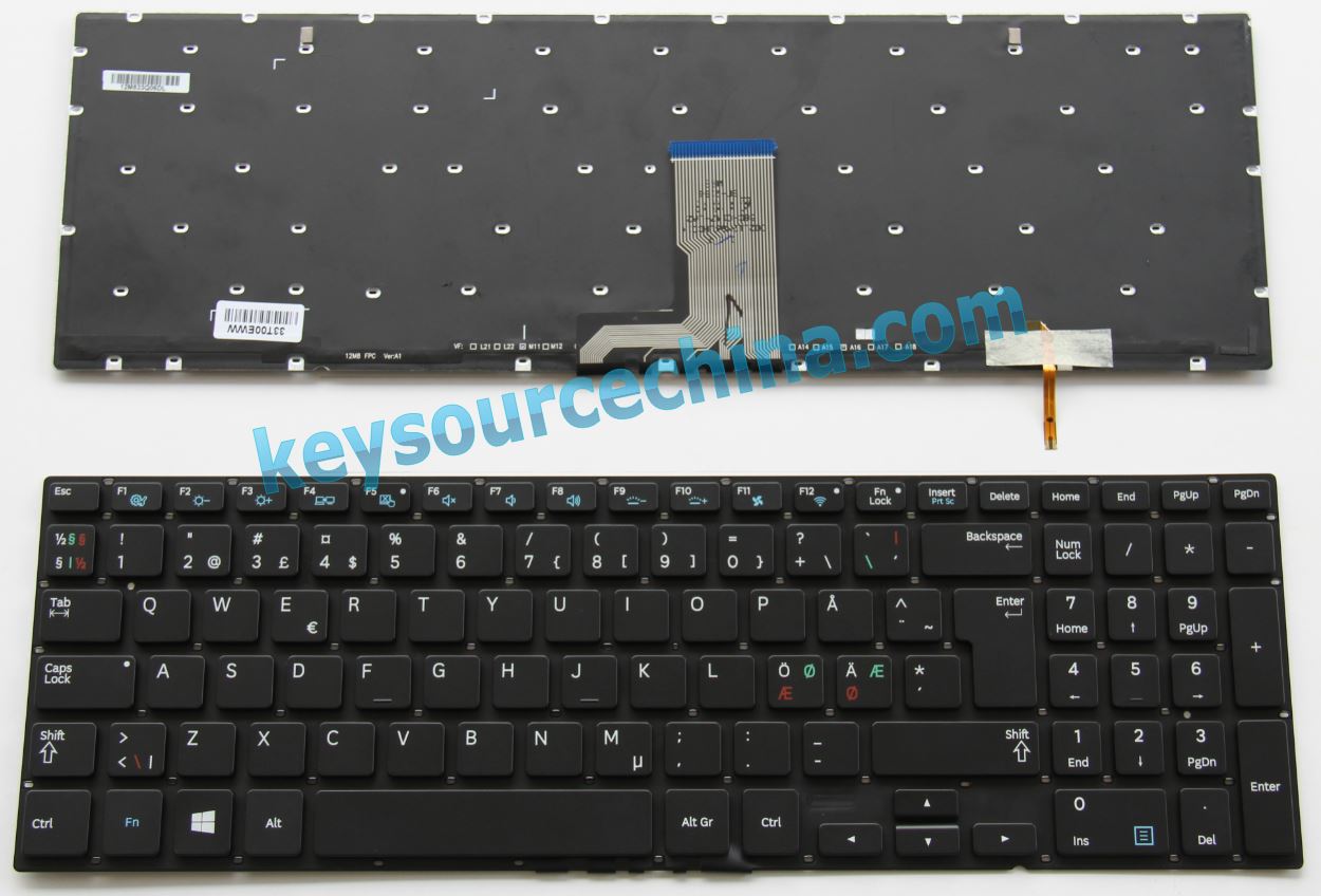 Samsung Series7 Chronos 780Z5E backlit Nordic keyboard