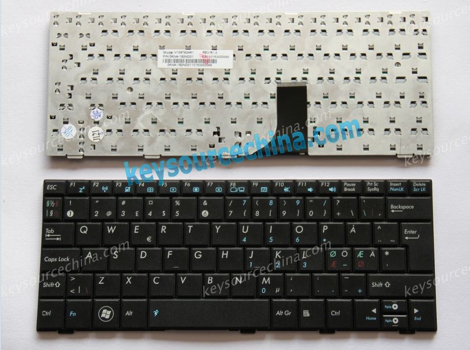 04GOA192KND10-2 Nordic Keyboard,Asus Eee PC 1005HA Nordic Keyboard