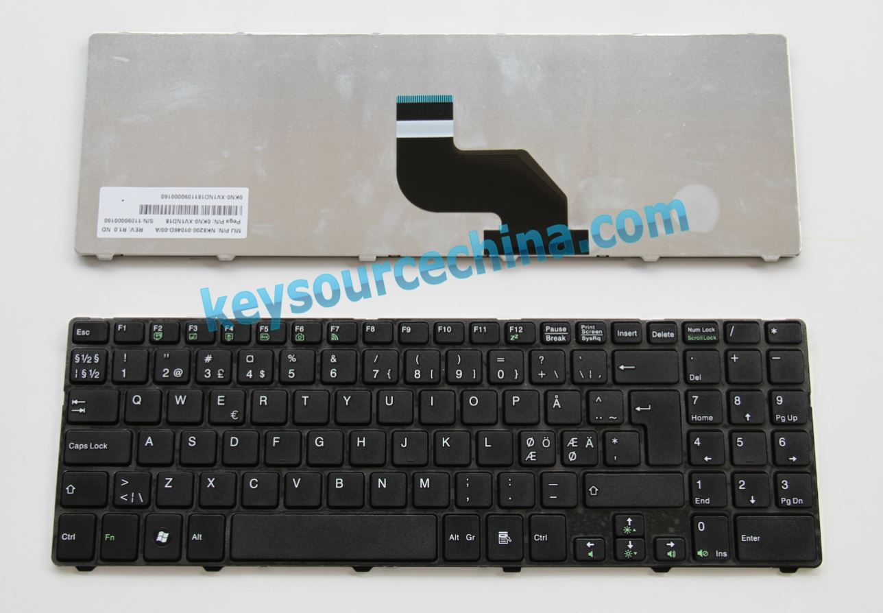 MSI cr640 cx640 Nordic keyboard 0KN0-XV1ND18