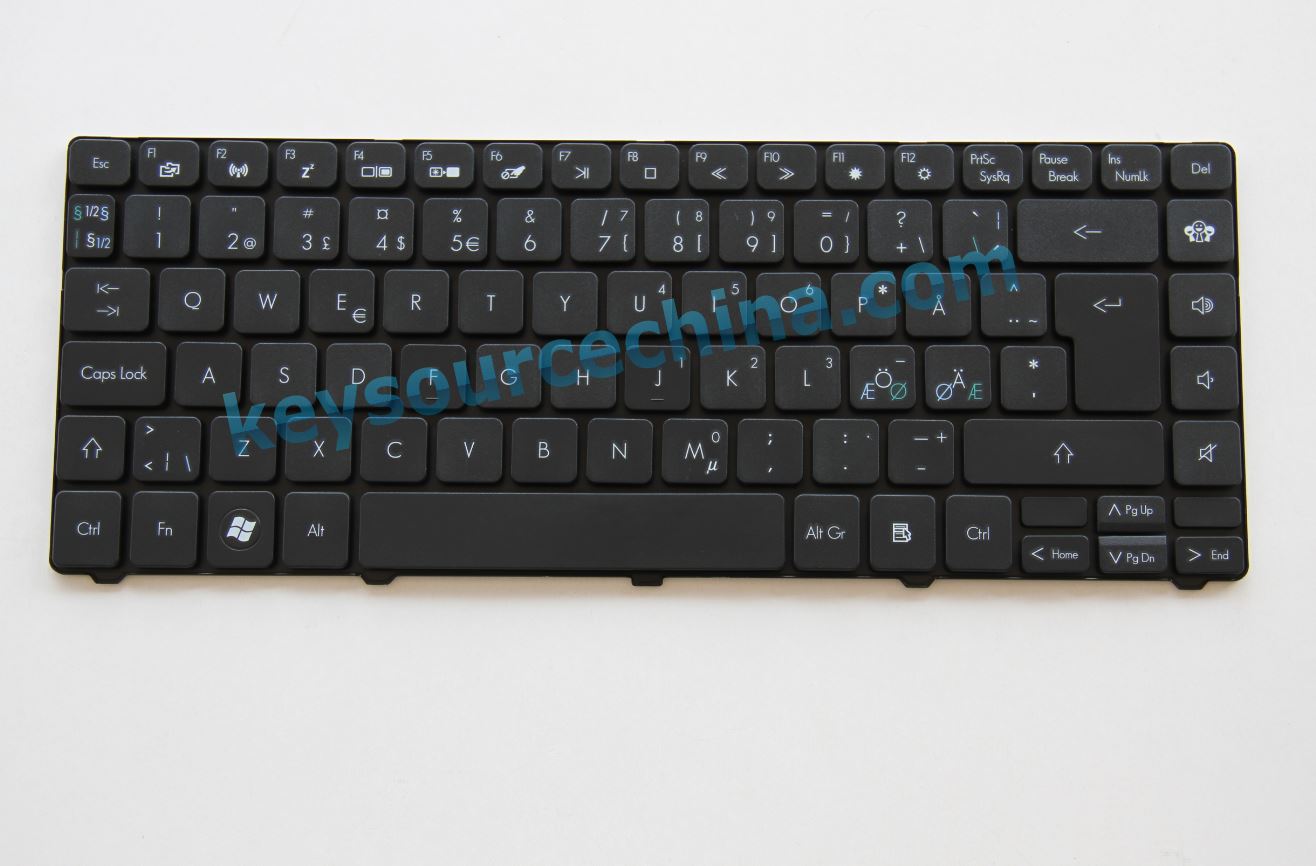 Gateway NV49C Packard Bell NM85 NM87 Nordic laptop keyboard